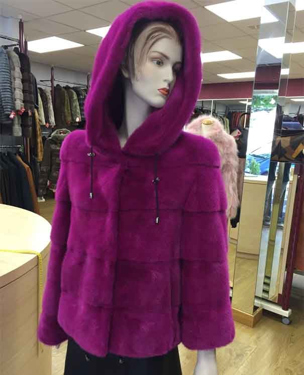 Chaqueta de visón reversible